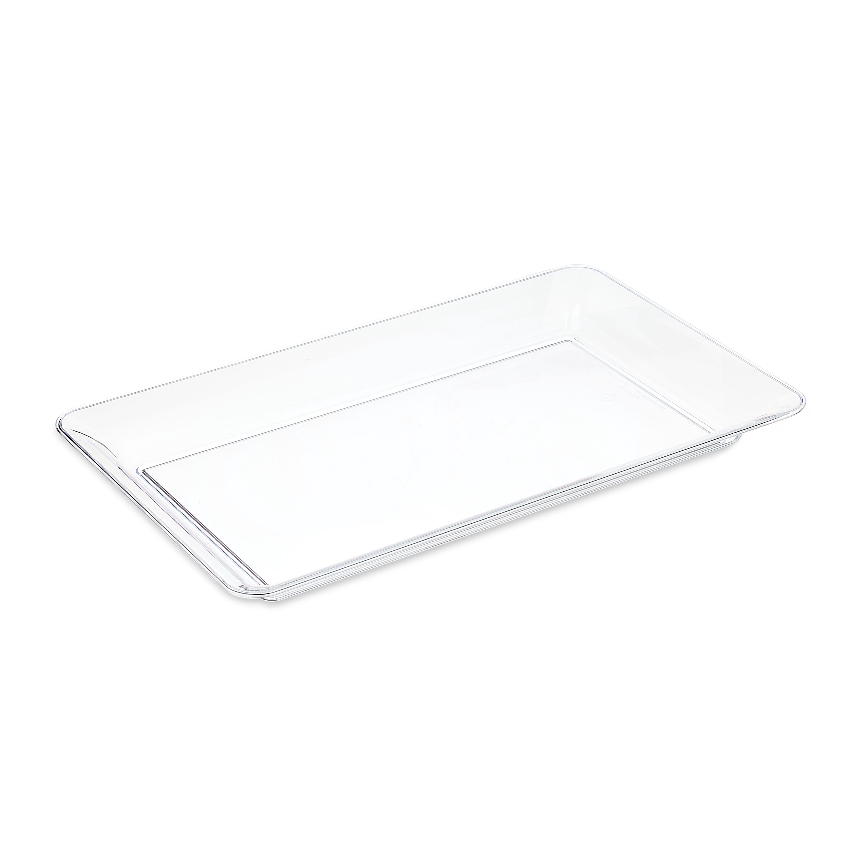 (2 pack) Clear Rectangular Plastic Food Tray, 18", by Way To Celebrate