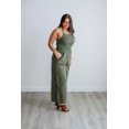 thumbnail image 4 of Brennan Smocked Jumpsuit - Dark Olive, 4 of 6