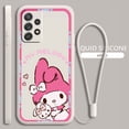 thumbnail image 1 of Kuromi Melody dibujos animados para Samsung Galaxy A73 A54 A34 A53 A33 A52 A32 A22 A71 A51 A21S A03S 4G 5G funda de teléfono de cuerda líquida Fundas xuanjing  unisex, 1 of 2