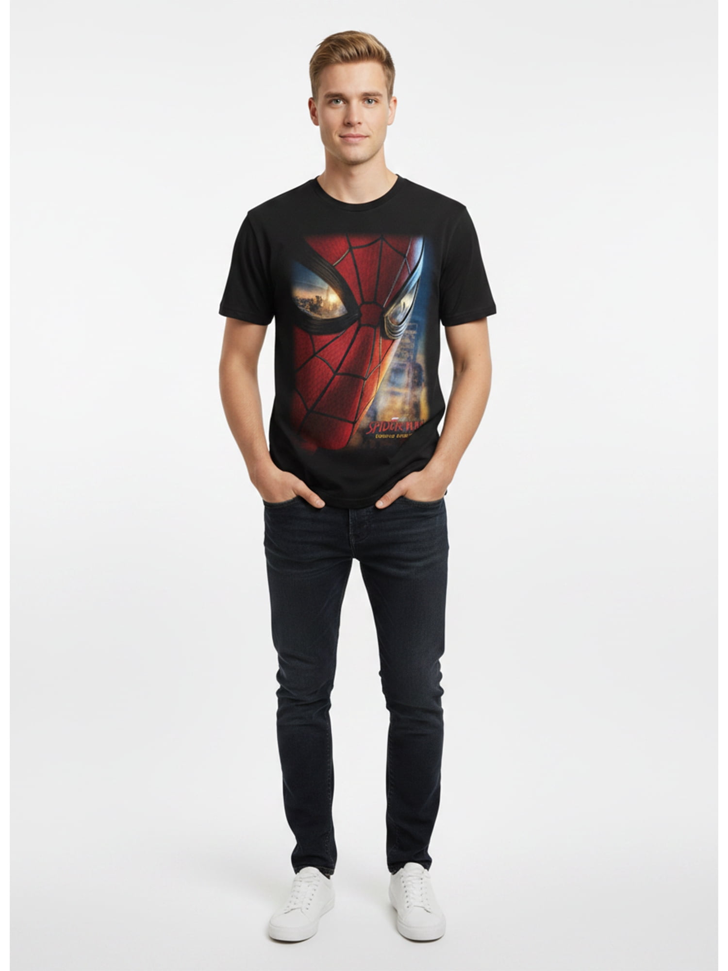 Marvel Spider-Man, Men's & Big Men's Graphic Tee, Big Face Poster, Sizes S-3XL