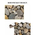 thumbnail image 6 of Cobblestones Bathroom Window Curtain, Gravel Rock Natural Stones Pattern Art Light Filtering Coffee Kitchen Curtains, Bedroom Living Room Curtains 2 Panel 84"x45", 6 of 6