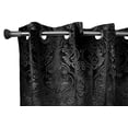 thumbnail image 4 of Grommet Curtain Velvet Embossed Victorian Damask Curtain Panel 54 Inch Wide, 4 of 7