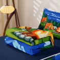 thumbnail image 5 of catabedysis Night Camping Zipper Twin Comforter Sets with Fitted Sheet and 2 Pillowcases,Campfire Camper Print Zipper Bedding Set For Boys,Multicolor,Navy Blue Reversible,4 Pieces, 5 of 7