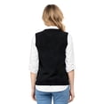 thumbnail image 4 of Turtle Bay New York Womens Button Front Cable Knit Cardigan Sweater Vest, 4 of 6