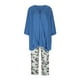 thumbnail image 4 of Puntoco Conjunto de camisa y pantalones de manga larga con cuello en V y estampado para mujer Puntoco Puntoco-7393, 4 of 6