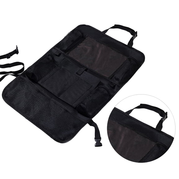 LEORX Car Chair Back Bag Black Oxford Cloth Storage Pouch for Travel and Essentials Organization