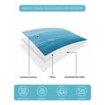 thumbnail image 5 of Quilts King Size, Sky Blue Ombre Soft Comforter Bedding Set for Bed, Modern Abstract Art Ocean Oil Painting Lightweight Quilted Bedspread with Pillow Cover(2 Pieces) for All Season, 96x106 Inch, 5 of 6