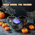 thumbnail image 2 of Witches Cauldron with Mist Maker Fogger,Scary Halloween Decorations,Black Witch Cauldron Kettle Pot with Color Change Light,Witches Candy Bucket for Kitchen Table Decor, 2 of 8