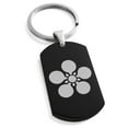 thumbnail image 1 of Stainless Steel Maeda Samurai Crest Engraved Dog Tag Keychain Keyring, 1 of 1