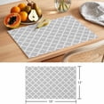 thumbnail image 6 of Light Gray Placemats Set of 4 Minimalist Boho Abstract Ethnic Motifs Place Mats Indoor Wipeable Table Mats Washable Cloth Dining Table Placemats for Kitchen Holiday Party Home Decor 13x19 Inch, 6 of 9