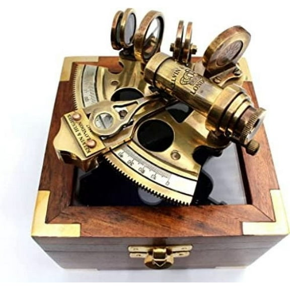 Nautical Bronze Sextant Solid Brass Ship Astrolabe Navigation Instrument