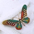 thumbnail image 2 of nipocaio Women Large Colorful Butterfly Shaped Brooch Pin Rhinestone Crystal Butterfly Lapel Pin for Coats Jackets Sweaters Accessory,1 Pc, 2 of 5
