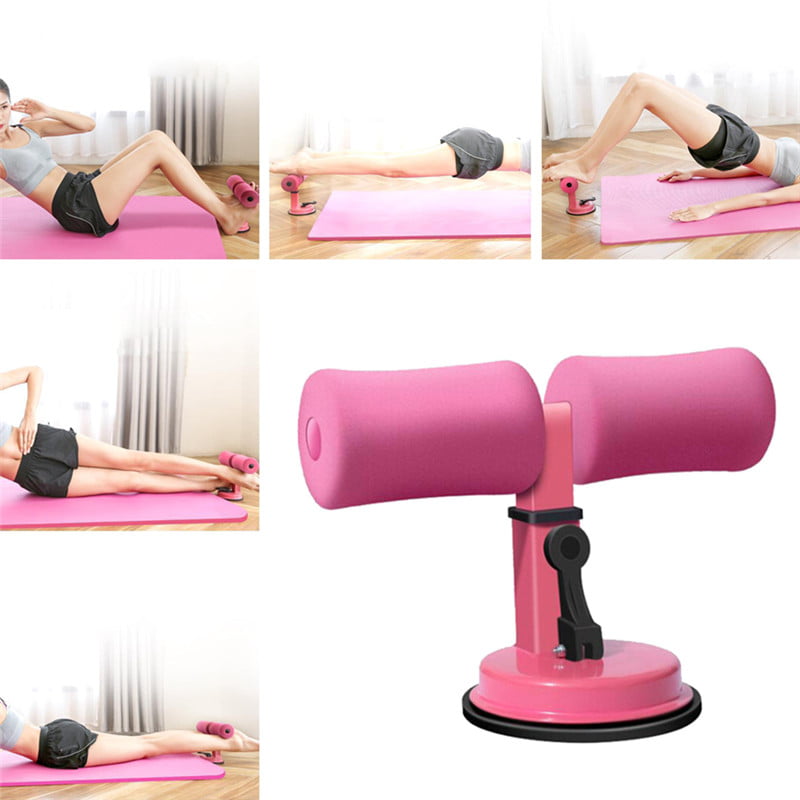 AmazeFan Sit Up Bar with Resistance Bands Portable Adjustable Sit Up Assistant Device Ab Exercise Machine for Home Work Travel Ab Workout Equipment with Suction Cups Support Rode 