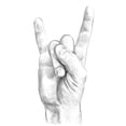 thumbnail image 2 of Parker, Jennifer Paxton 15x18 Black Ornate Wood Framed with Double Matting Museum Art Print Titled - Hand Signs IV, 2 of 4