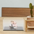 Miangastore Clear Acrylic Display Case with Black Base for Collectibles