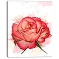thumbnail image 2 of Illustration de Rose Rouge avec Éclaboussures - Impression sur Toile Florale, 2 of 3