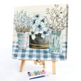 thumbnail image 1 of Cuadros Decorativos Kit de pintura al óleo de flores de mesa por números pintura acrílica DIY sobre lienzo sin marco Wdftyju embutido en tela, 1 of 9