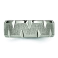 thumbnail image 3 of Titanium Beveled Edge Notched 8mm Brushed Band Ring 10.5 Size, 3 of 6