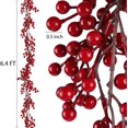 thumbnail image 3 of RECUTMS Guirlande de Baies Rouges de Noël, Guirlande de Baies Rouges Artificielles Flexibles de 6 Pieds pour Décoration de Cheminée Intérieure Extérieure pour Décoration de Vacances d'Hiver Nouvel An (Baies Rouges), 3 of 8