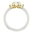 thumbnail image 3 of Pompeii 1 Ct Round Diamond Three Stone 14k Gold Two Tone Engagement Anniversary Ring, 3 of 4