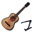thumbnail image 3 of Guitarra Guitarra En Miniatura Modelo Decorativo Pequeño De Madera Con Soporte Mini Adorno Musical Decoración Del Hogar Accesorios De Exhibición De Casa De Muñecas 15 Cm, 3 of 7