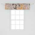 thumbnail image 2 of Floral Boho Window Valance, Flowers Vintage Design Garden Scene Paisley Looking Neutral Artwork, Curtain Valance for Kitchen Bedroom with Rod Pocket, 54" X 18", Purple Grey and Amber, by Ambesonne, 2 of 2