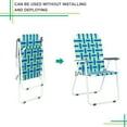 thumbnail image 2 of 2 Pack Patio Lawn Chairs Webbed Folding Chair Outdoor Beach Chair Portable Camping Chair for Yard, Garden with Arms, 2 of 9