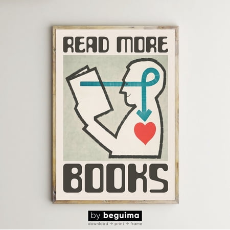Read Quotes Bookstore Posters Inspiring Book Lover Bookshelf Decor Unframed Canvas