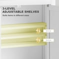 thumbnail image 5 of HOMCOM Bathroom Wall Cabinet, Modern Medicine Cabinet Wall Mounted, Over The Toilet Space Saver with 2 Doors and 2 Adjustable Shelves, White, 5 of 9