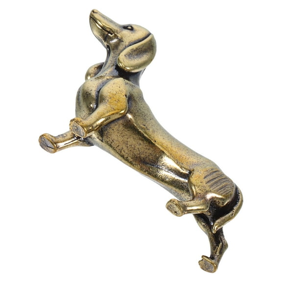 HEANUJJ Golden Dachshund Dog Figurine Decorative Statue 1 Pack Home Office