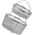 thumbnail image 1 of AURARMLET 2Ud Cesta Para Freír Papas Y De Acero Inoxidable Duradero Con Mango Plata, 1 of 8