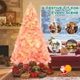 thumbnail image 5 of Costway 7.5 FT Artificial Xmas Tree with 1300 Branch Tips, 550 Warm White LED Lights 8 Modes Pink, 5 of 10
