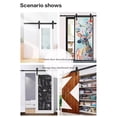 thumbnail image 4 of Barn Door Sliding Track Heavy Duty Roller Hardware Smooth Gliding System For Kitchen Closet Room Divider Doors ,Easy Install, 4 of 7