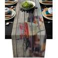 thumbnail image 1 of Creative Design Table Runners 16x72inch Decorative Table Runner for Dinner Parties & Events, Coke Bottle on Beach Wood Grain, 1 of 8