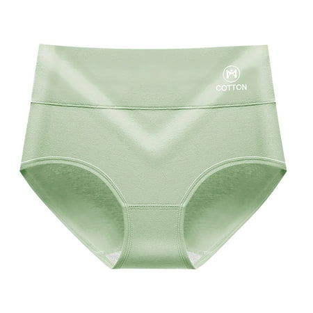 vigerkar High Waisted Underwear For Women Full Coverage Soft Tummy Control Shaping Panty Seamless Panties Green  XL