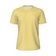 thumbnail image 6 of Rocae Yellow Gingham for Men's Mesh Quick-Dry Short Sleeve Workout T-Shirt,Mens Crew Neck Tee Lightweight Soft Classic T Shirts 4X-Large, 6 of 9