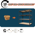 thumbnail image 7 of Prilinex Storage Shelves Garage Shelving Units 4 Tier Metal Heavy Duty Adjustable Shelf Rack 40" W x 20" D x 59" H 1600LBS for Warehouse Pantry Closet, Black, 7 of 7