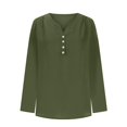 thumbnail image 4 of Patlollav New 2024 Womens Summer Long Sleeve Zip Casual Tunic V-Neck Rollable Blouse Tops, 4 of 6
