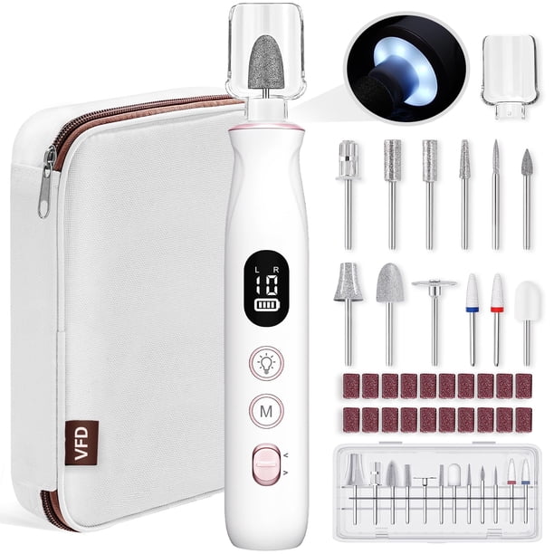 Kit 12 en 1 de taladro eléctrico para uñas VFD, 2000 mAh, recargable