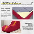 thumbnail image 6 of Lviden Corduroy Chaise Lounge Chair Couch Indoor Boneless Oversized High-Density Sponge Soft Sofa Human Body Curves for Yoga, Red, 6 of 14