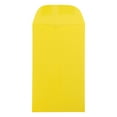 JAM 3 Coin Envelopes, 2.5x4.25, Yellow, 1000/Carton