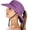Pure Purple (With Ponytail), variant on Sun Bucket Hats for Women Men UV Protection Wide Brim Fishing Hat Beach Outdoor Essentials