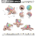 thumbnail image 3 of DolliBu Rainbow Pink Sea Turtle Stuffed Animal with Silver Cross Plush- Religious Baptism Gifts for Boys and Girls, Dedication Christening Gifts Plush Prayer Toy Healing Stuffed Animal - 10 Inch, 3 of 6