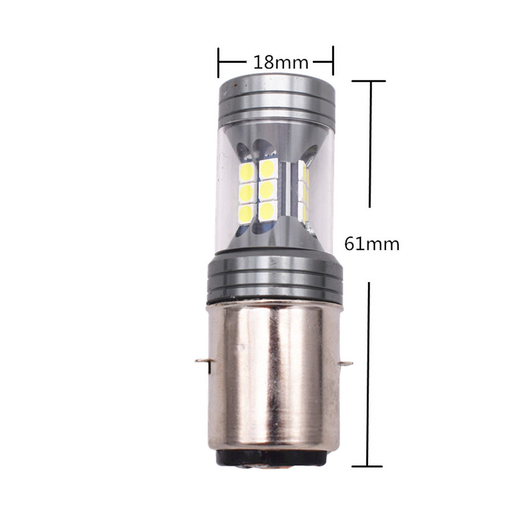 60W White BA20D 22SMD 12V 24V Hi/Low Headlight Light Bulb Scooter Motorcycle 1x