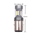 thumbnail image 2 of 60W White BA20D 22SMD 12V 24V Hi/Low Headlight Light Bulb Scooter Motorcycle 1x, 2 of 4