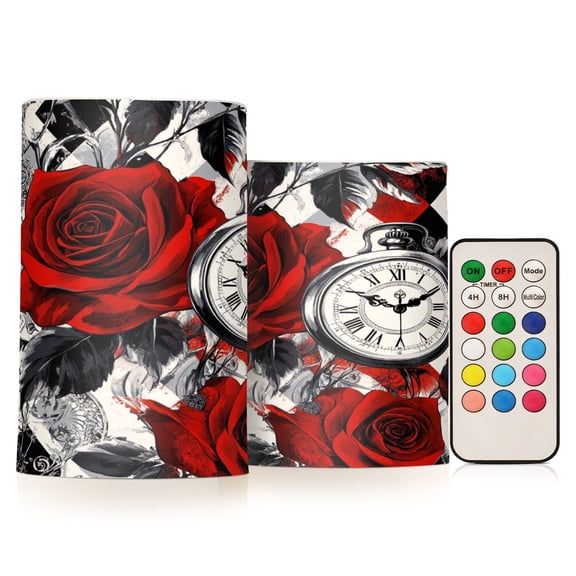 BZSMCE Flameless Candles LED Lights Red Rose Reverie Creativity Battery Candles