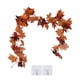 thumbnail image 1 of Guirnalda decorativa de arce artificial, guirnalda de hojas de otoño, decoración para Acción de Gracias, Halloween, enredadera de arce falsa, doble hoja de arce, ratán tipo C, 1 of 14