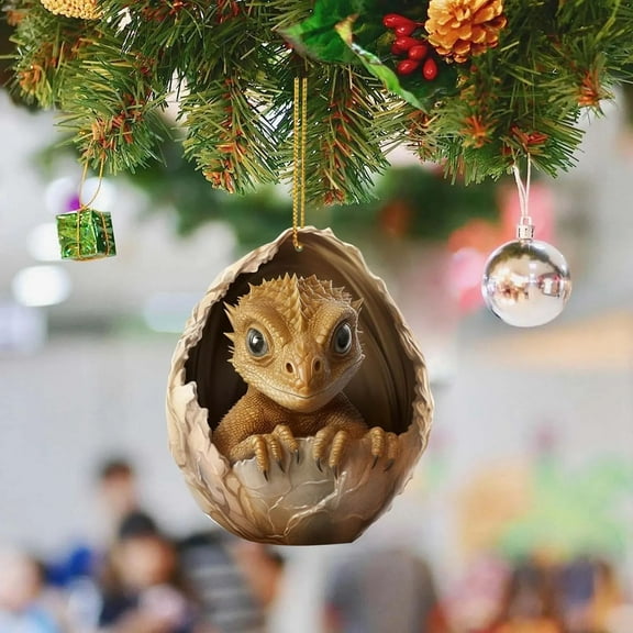 Christmas Dinosaur Ornament under $5! Cagogo Christmas Dinosaur Car Decoration Pendant, Festive Ornament for Christmas Tree, Acrylic Hanging Decor for Home Car, Cute Dinosaur Theme Holiday Craft Gift