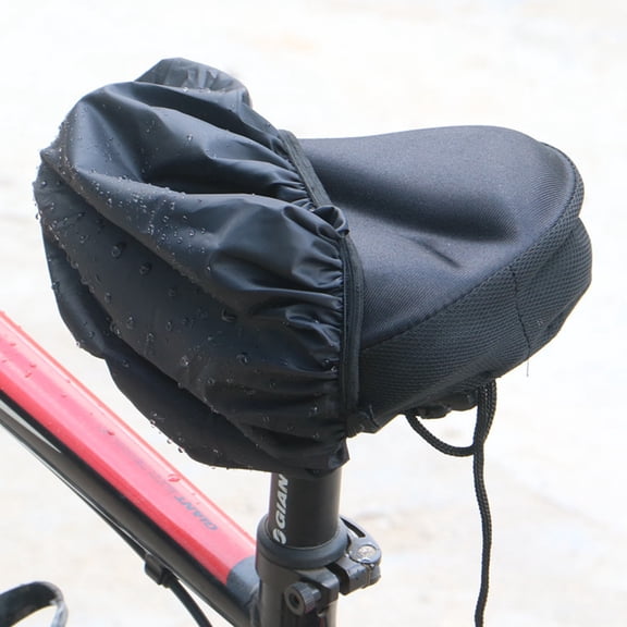 Phenofice Black Polyester Bike Saddle Rain Cover Set of 5 Seat Protectors