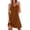 Brown, variant on QNANSPI Womens Nightgowns, Summer Sleepwear for Women, Women's Plain Color Rayon Round Neck Pocket Home Wear Side Waist Casual Nightdress